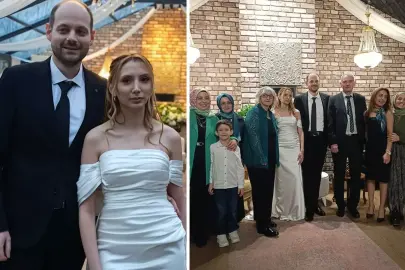 Alman damadın bayrak hassasiyeti! Davetlileri bakın nasıl karşıladı