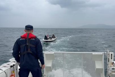 Aydın’da denizde mahsur kalan 2 kişi kurtarıldı