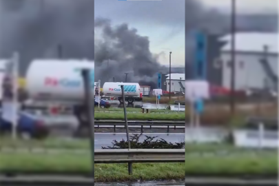 İstanbul Silivri'de fabrika yangını