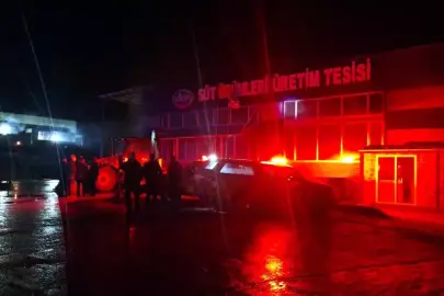 Kırklareli'de süt ürünleri üretim tesisi deposunda yangın