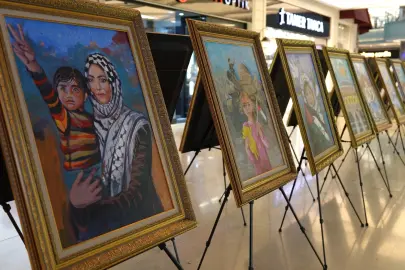 Konya'da Gazzeli çocuklardan 'Sessiz Fırçalar'