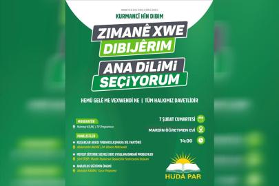 Mardin'de düzenlenecek olan "Ana Dilimi Seçiyorum" paneline davet