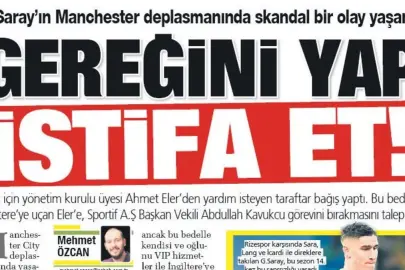 SABAH’ın manşeti olay oldu: VIP tartışmada Eler istifa etti