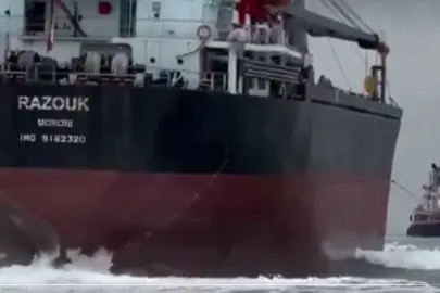 Sarıyer’de karaya oturan gemi başarıyla kurtarıldı