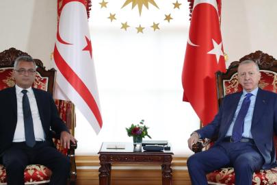 Cumhurbaşkanı Erdoğan, KKTC Cumhurbaşkanı Erhürman ile görüştü