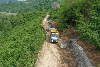 Ordu'da Kovancı'ya taş duvar önlemi