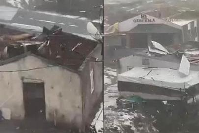 Çıldır’da şiddetli dolu ve fırtına: 20’den fazla evin çatısı uçtu