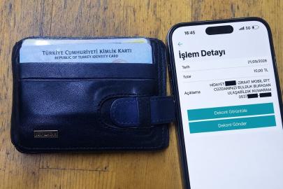 Bulduğu cüzdanın sahibine ulaşmak için 10 TL gönderdi