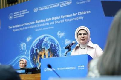 Emine Erdoğan, BM'de konuştu! Çocuklar, zihinlerine göz konulmuş hedef kitleye dönüştürüldü