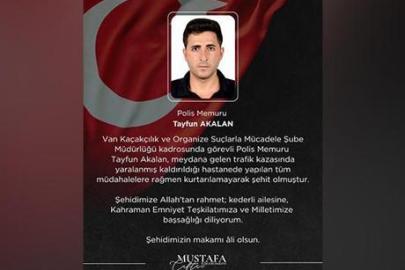 Bakan Çiftçi'den şehit polis memuru Tayfun Akalan için başsağlığı mesaj