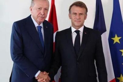 Cumhurbaşkanı Erdoğan Fransa Cumhurbaşkanı Emmanuel Macron ile görüştü
