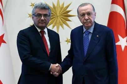 Cumhurbaşkanı Erdoğan, Kuzey Kıbrıs Türk Cumhuriyeti Cumhurbaşkanı Tufan Erhürman ile görüştü