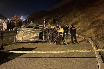 Erzurum'da feci kaza! Şarampole devrilen araçtaki 2 kişi öldü, 2 kişi ağır yaralandı