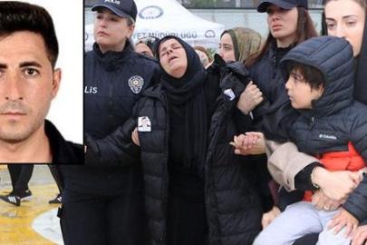 Şehit polise acı veda! Eşi ve annesi tabuta sarılarak gözyaşlarına boğuldu